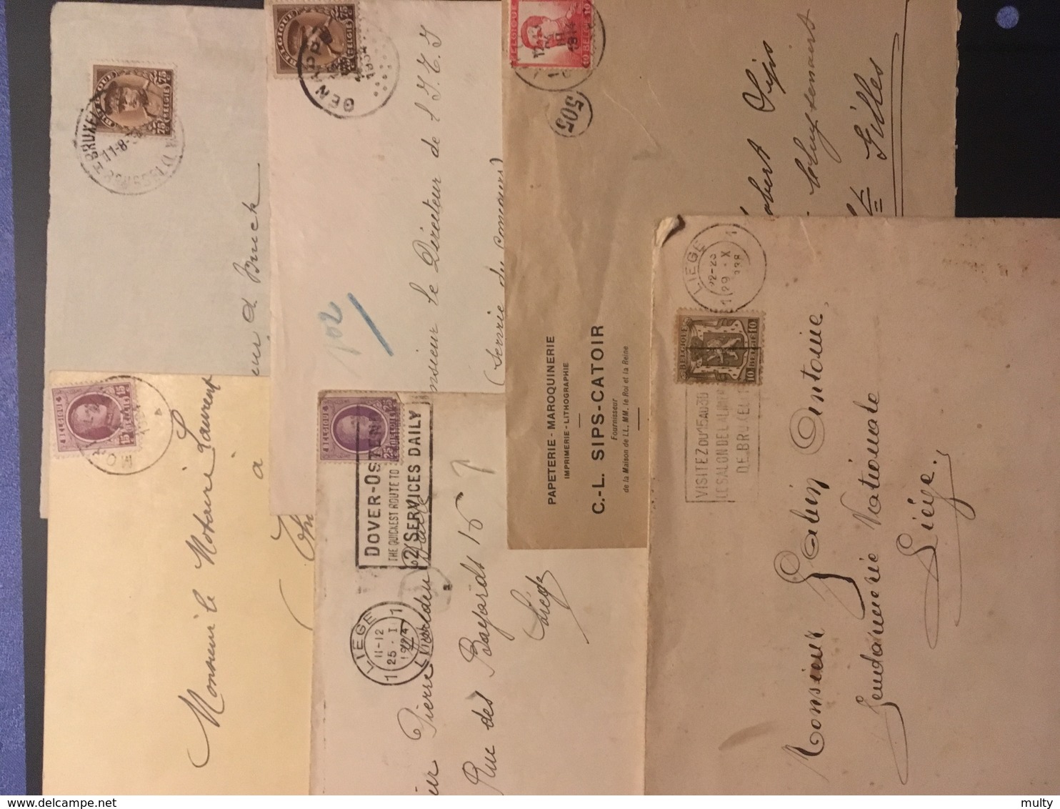 Opruiming / Liquidation Belgische briefomslagen, Lettres Belge / Militaire post, gelegenheidsstempels ..... + 3 kg.