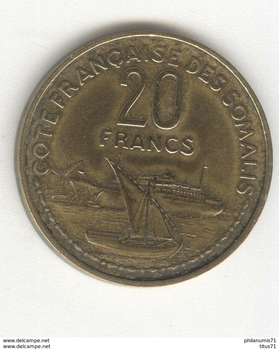 20 Francs Côte Française Des Somalis 1952 - SUP - Gibuti