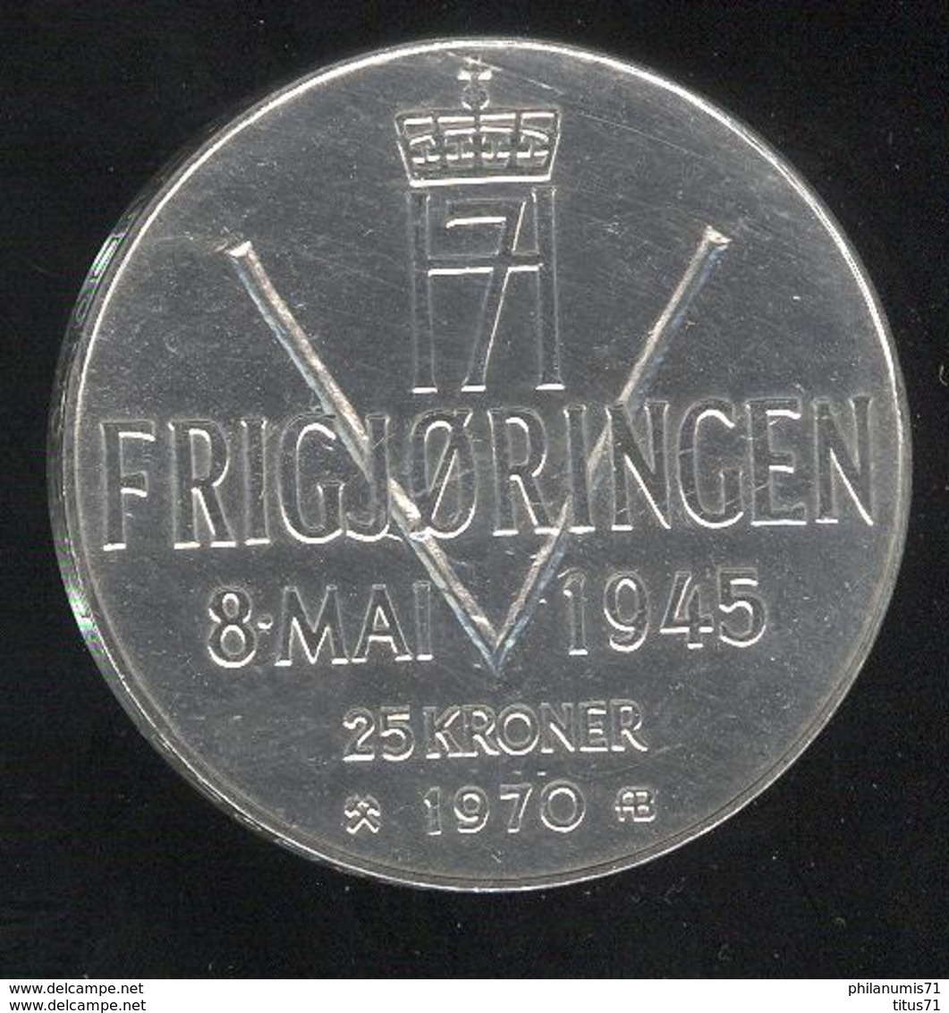 25 Kroner Norvège - 1945-1970 25ème Anniversaire De La Libération - Noruega