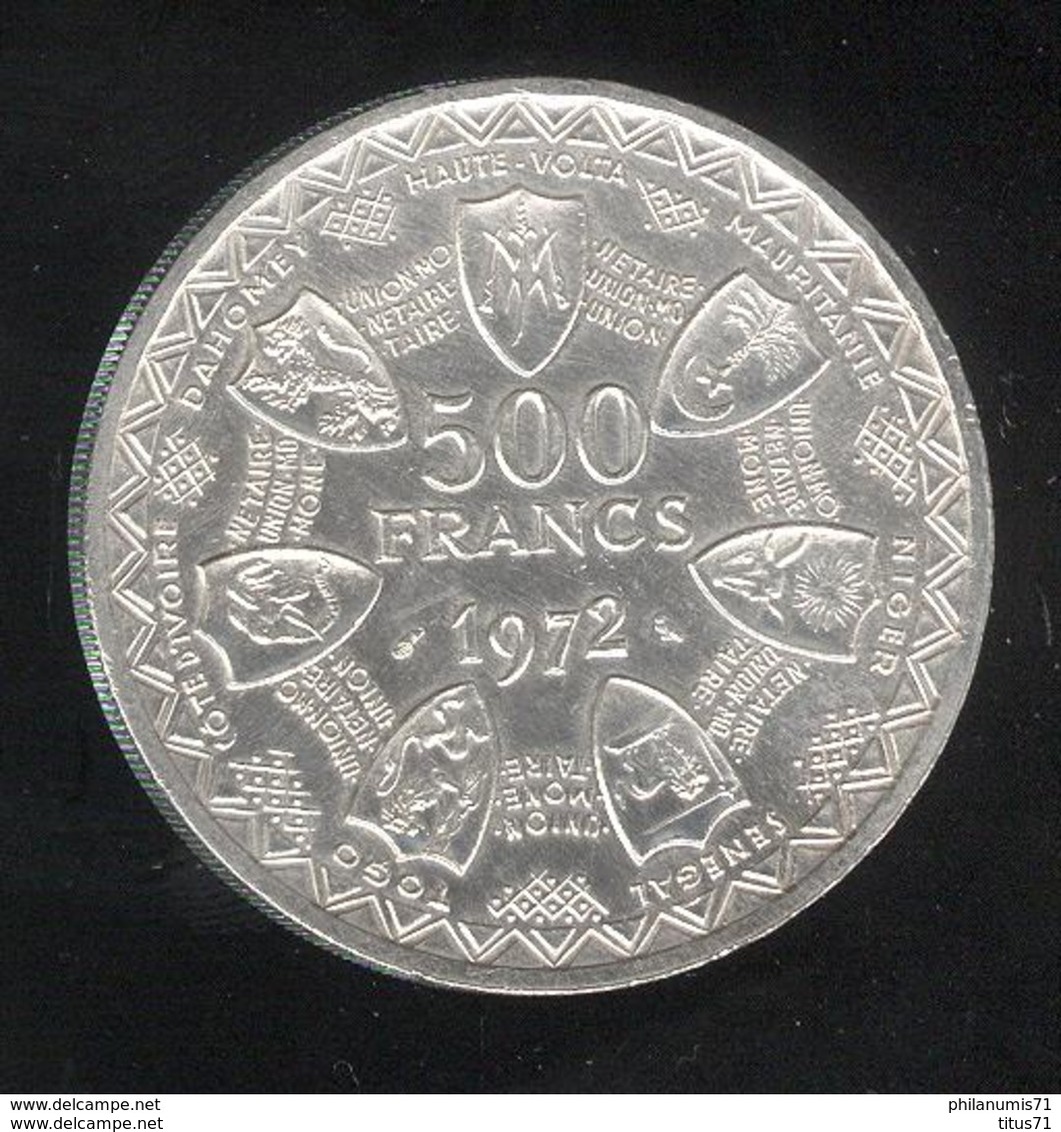 500 Francs CFA 1972 - Banque Centrale Des Etats D'Afrique De L'Ouest - 10e Anniversaire De L'Union Monétaire - Non Classés