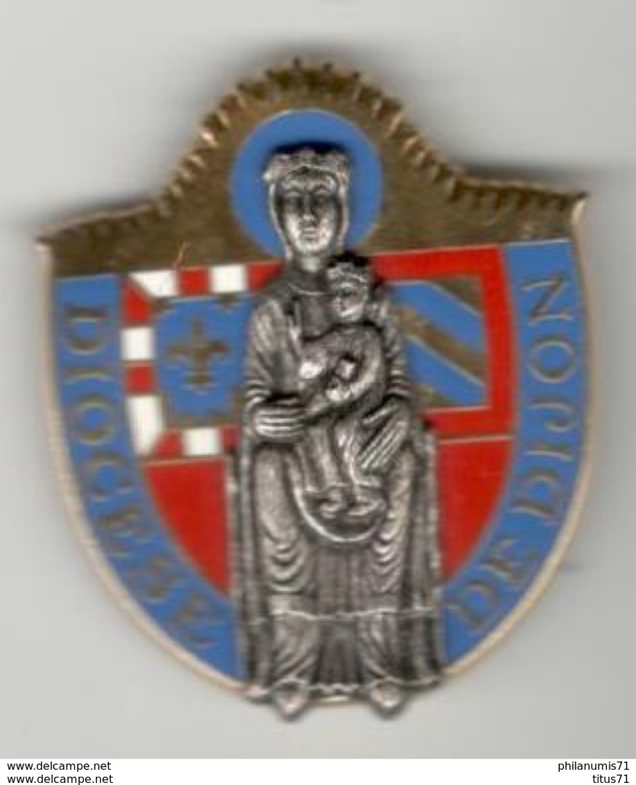 Badge Diocèse De Dijon - Emaillé - Très Bon état - Religion &  Esoterik