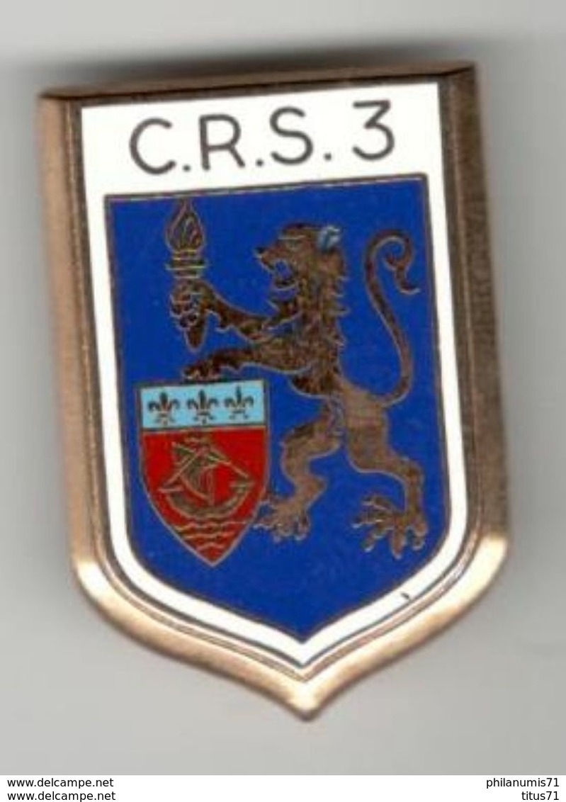 Insigne C.R.S. 3 - Ballard - Très Bon état - Police