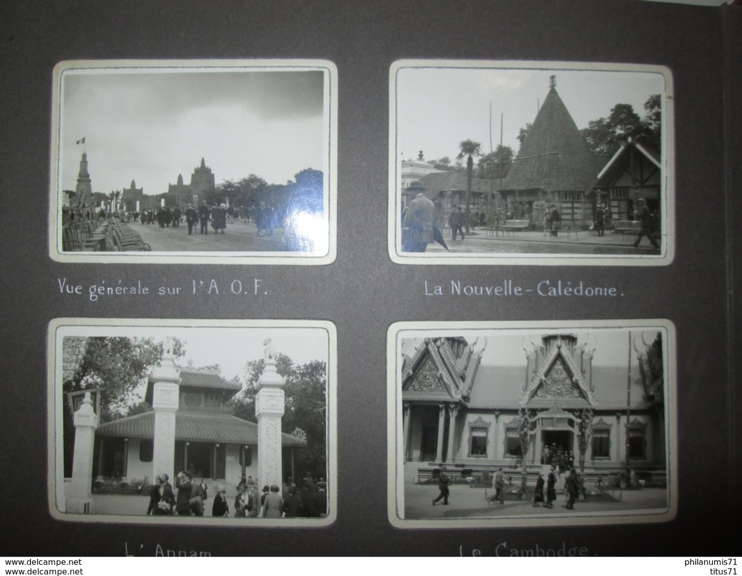 Album de 96 Photos originales de l'Exposition Coloniale de Paris en 1931 - Photos 5,5 X 8,5 toutes légendées