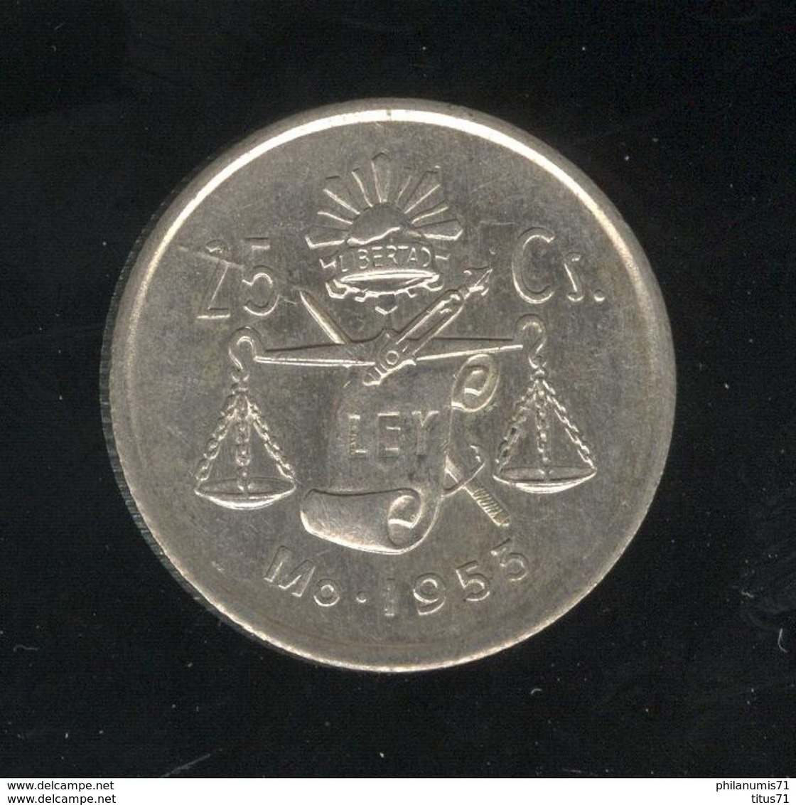 25 Centavos 1953 Mexique SUP - Mexique