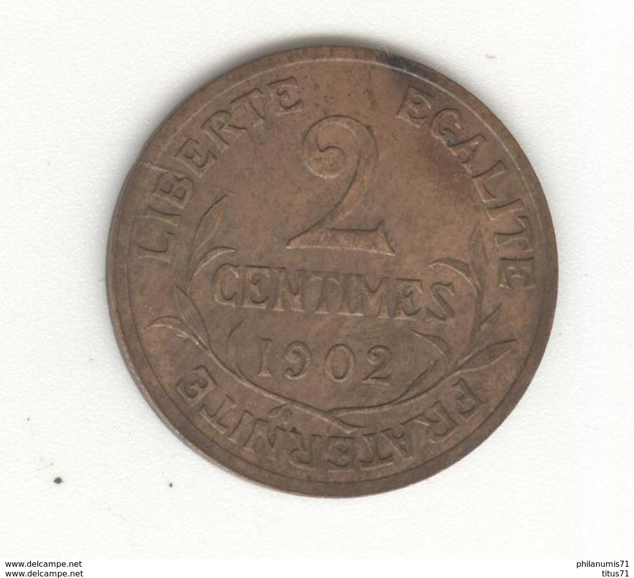 2 Centimes France 1902 - TTB+ - Andere & Zonder Classificatie