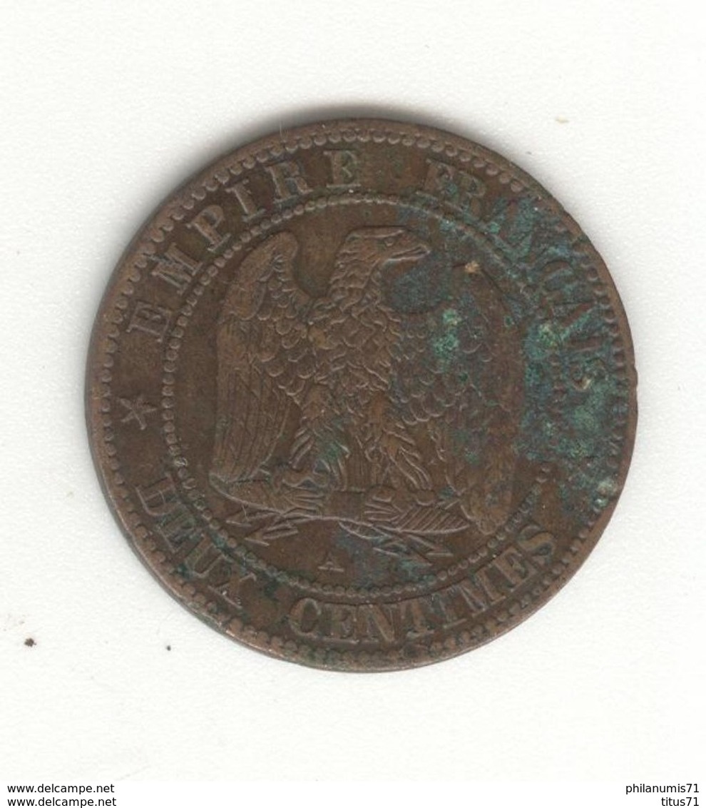 2 Centimes France 1861 A - TTB+ - Otros & Sin Clasificación