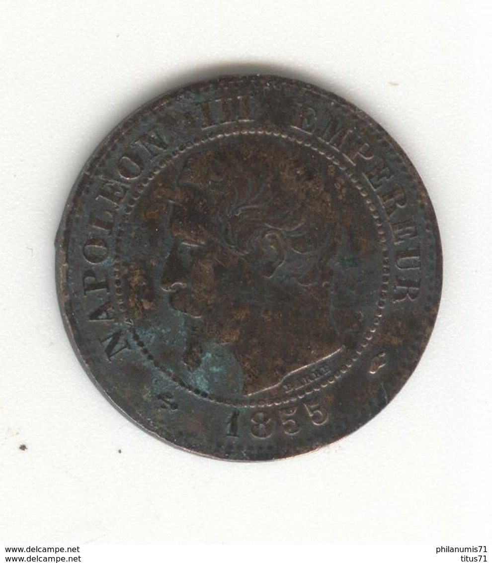 2 Centimes France 1855 A - TTB+ - Andere & Zonder Classificatie
