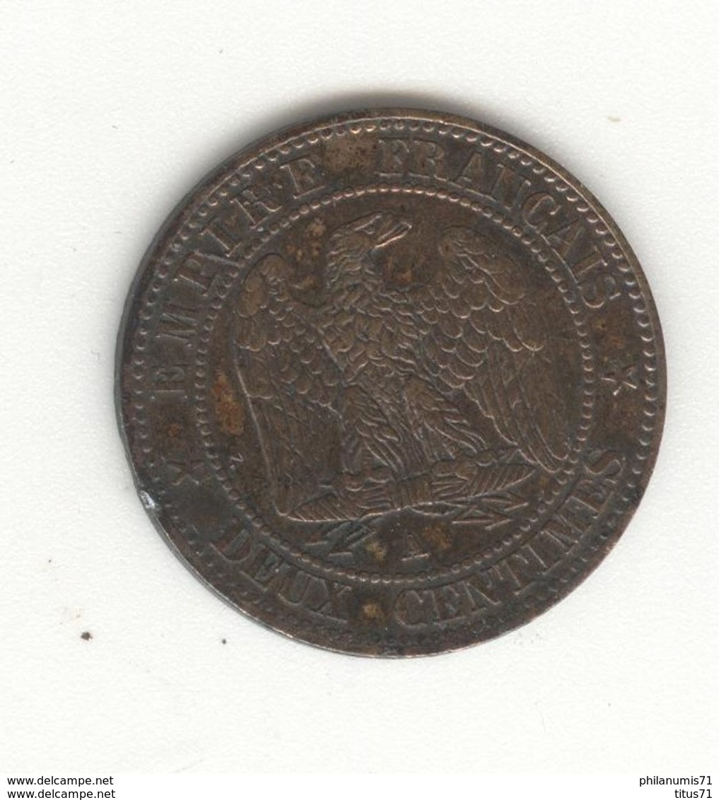 2 Centimes France 1855 A - TTB+ - Otros & Sin Clasificación