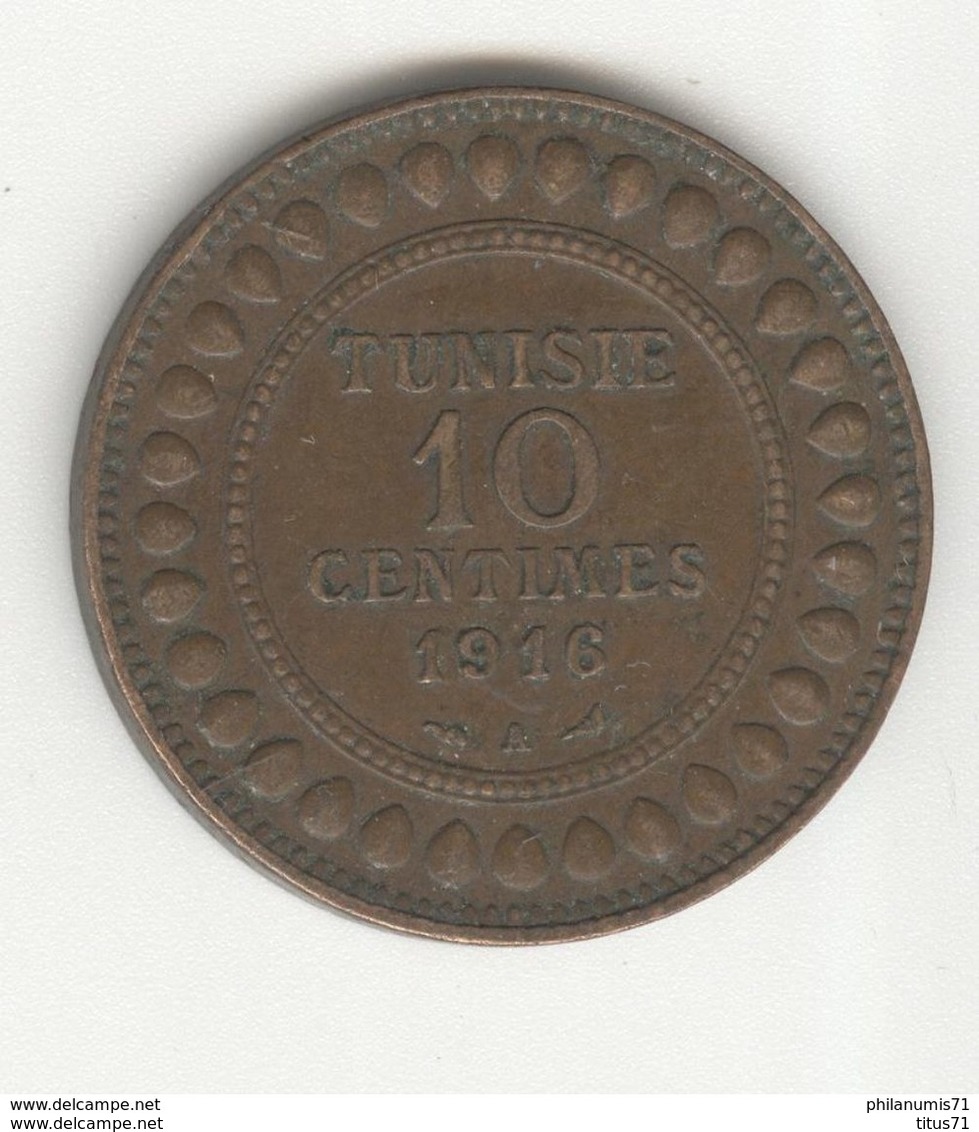 10 Centimes Tunisie 1916 A - TTB+ - Tunesien