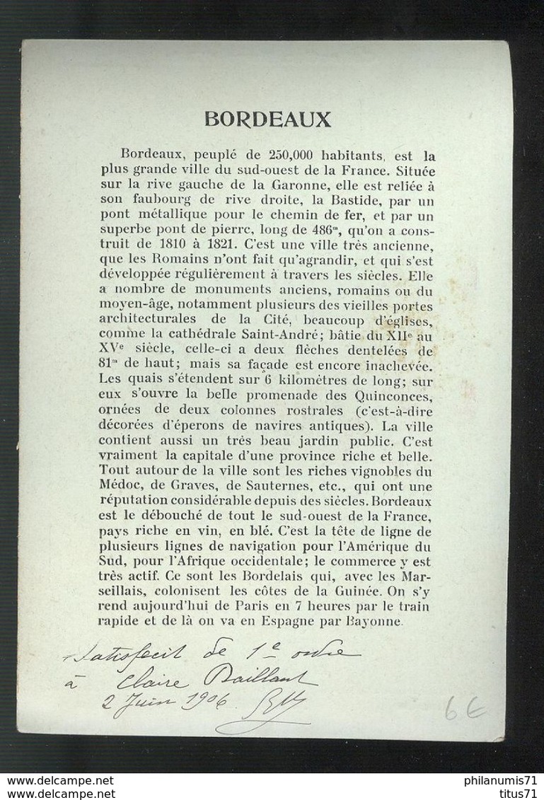 Publicité Format CPA Collection Hugo D'Alési - Bordeaux - Sonstige & Ohne Zuordnung