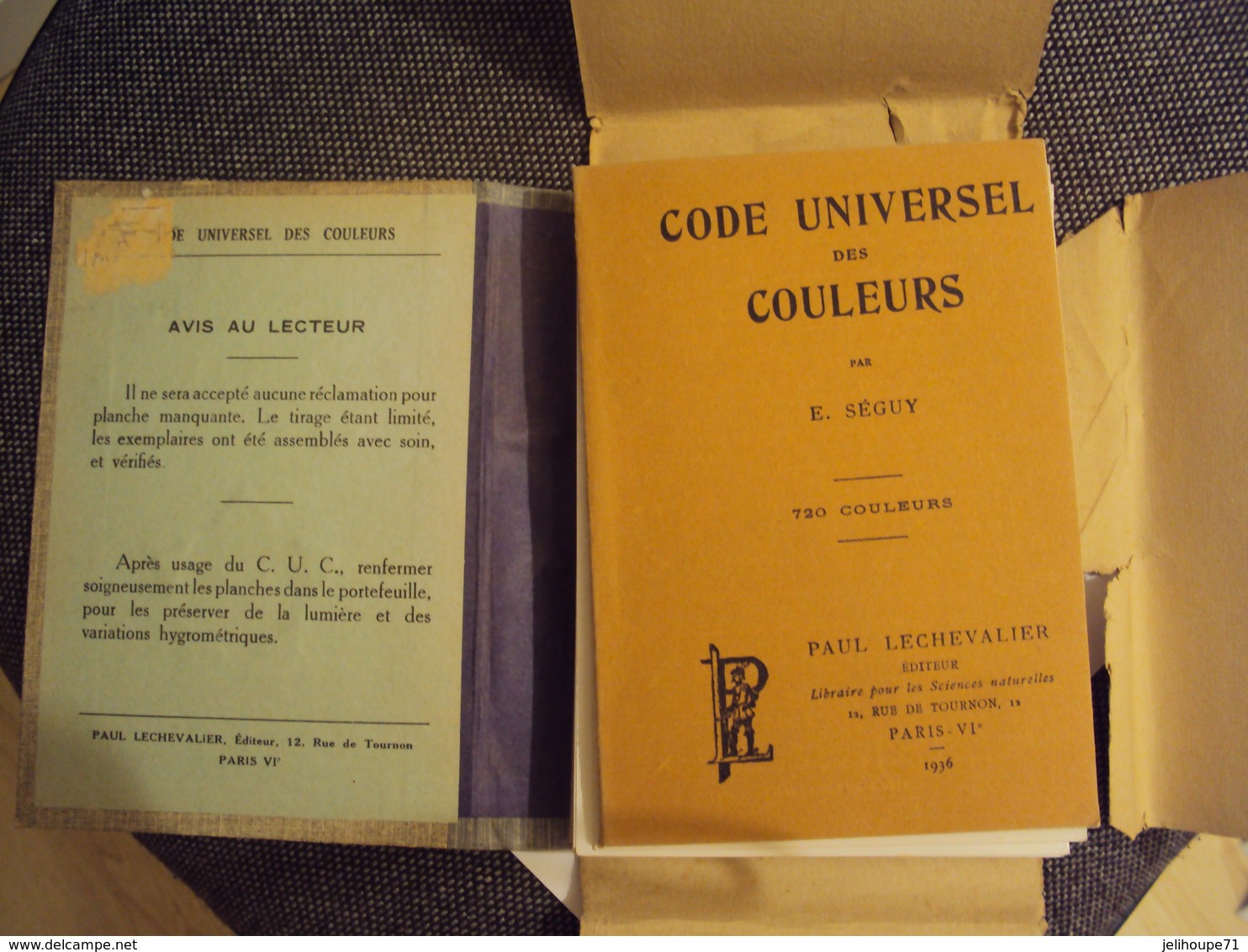 Encyclopédie Pratique Du Naturaliste - Le Code Universel Des Couleurs Par Paul Séguy - 1936 - Encyclopédies