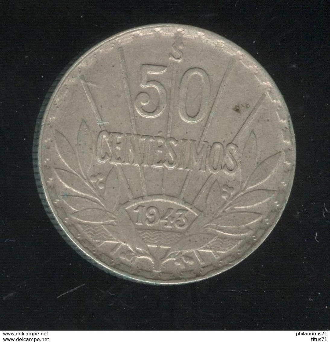 50 Centesimos 1943 Uruguay TTB+ ( 2 ) - Uruguay