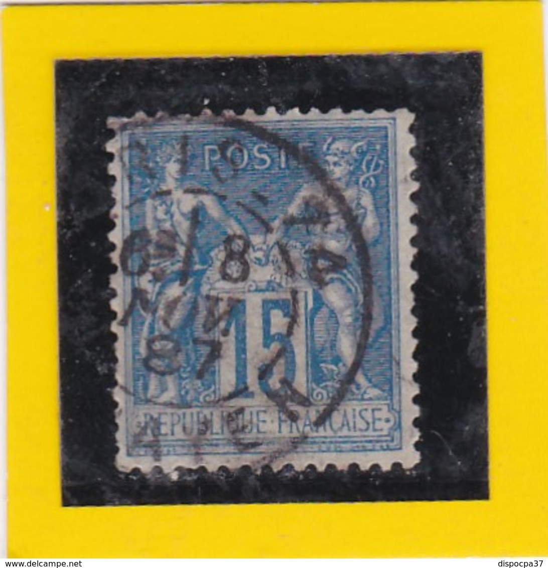 N° 90a  TYPE IIc  état 1   + CACHET A DATE  PARIS 74   - REF 24-24 - 1876-1898 Sage (Type II)