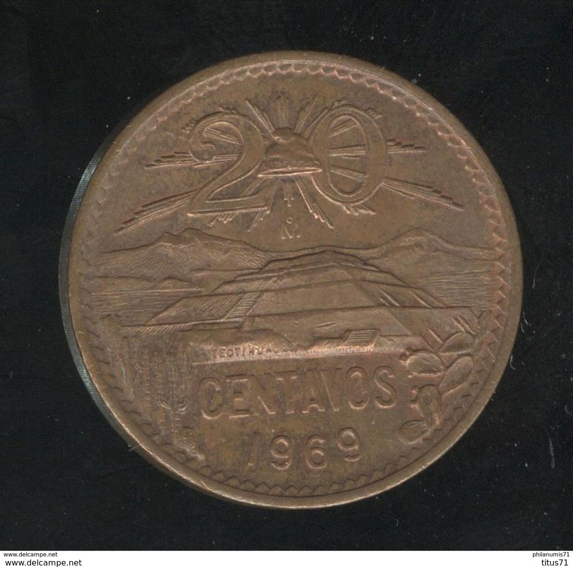 20 Centavos Mexique / Mexico 1969 SUP - Mexique