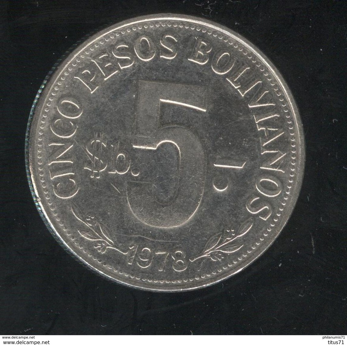 5 Pesos Bolivianos Bolivie 1978 - TTB+ - Bolivie