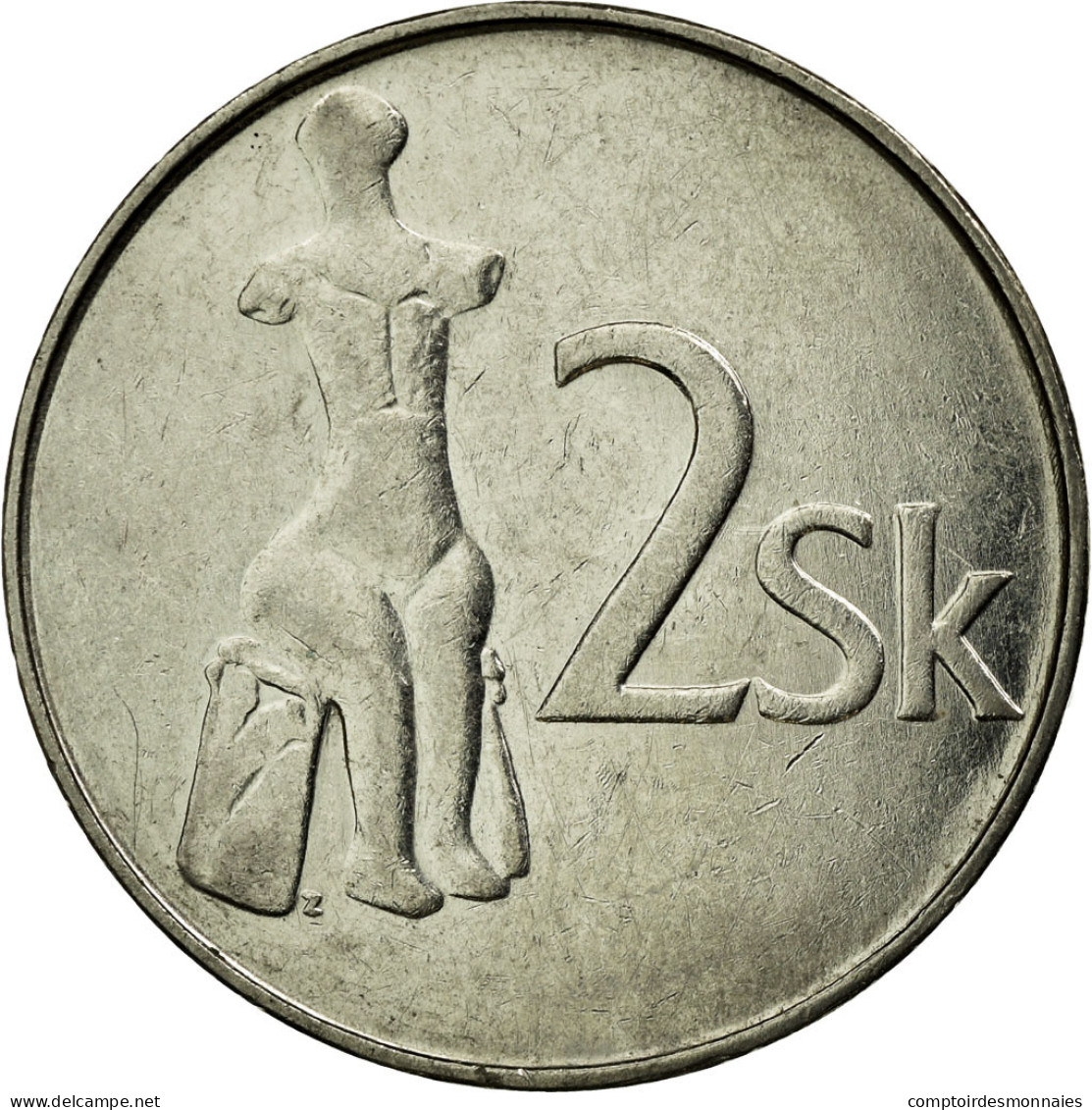 Monnaie, Slovaquie, 2 Koruna, 1994, TTB, Nickel Plated Steel, KM:13 - Slovaquie