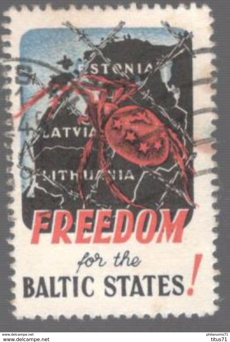 Vignette Freedom For The Baltic States - Circulée - Cinderellas