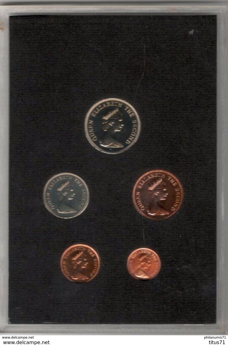 Set De 5 Monnaies Falkland 1974 Proof - Malvinas