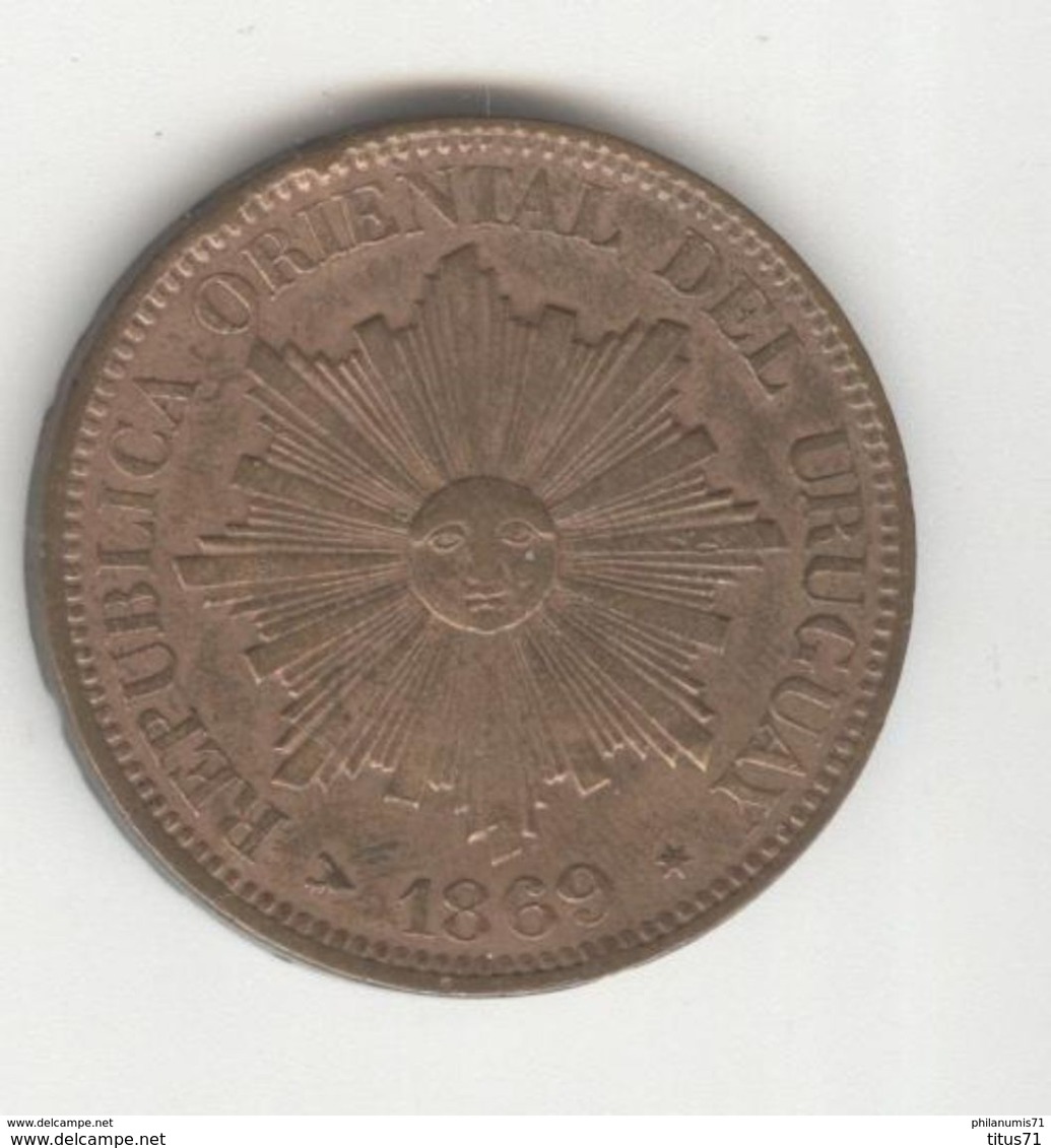 4 Centesimos Uruguay 1869 TTB+ - Uruguay