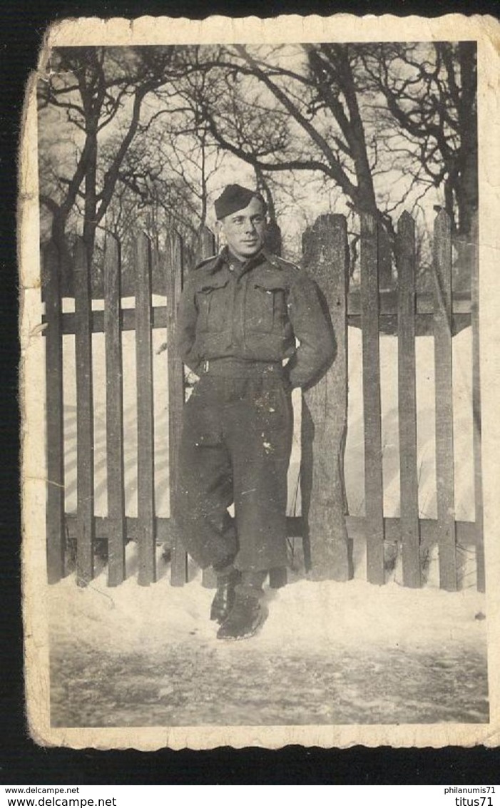 Photo D'un Soldat WW2  - Stalag III C - Tampon Geprüft Dans Une étoile De David Au Verso - Guerre, Militaire