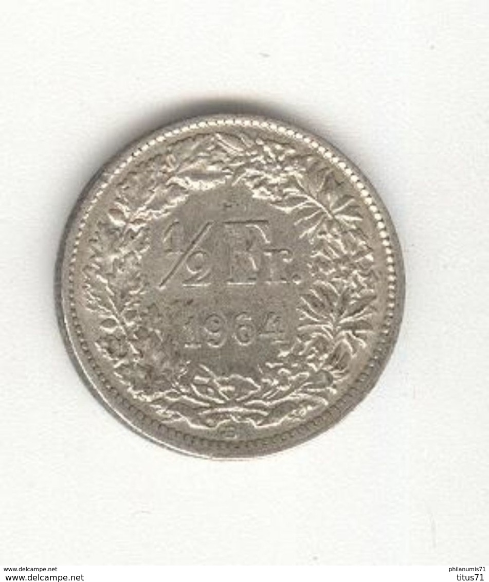 1/2 Franc Suisse / Switzerland 1964 TTB+ - Altri & Non Classificati