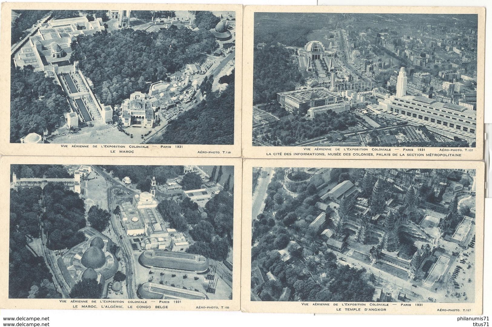 Lot De 12 CPA Aériennes De L'Expo Coloniale De Paris 1931 - Aéro-Photo - Très Bon état - Mostre