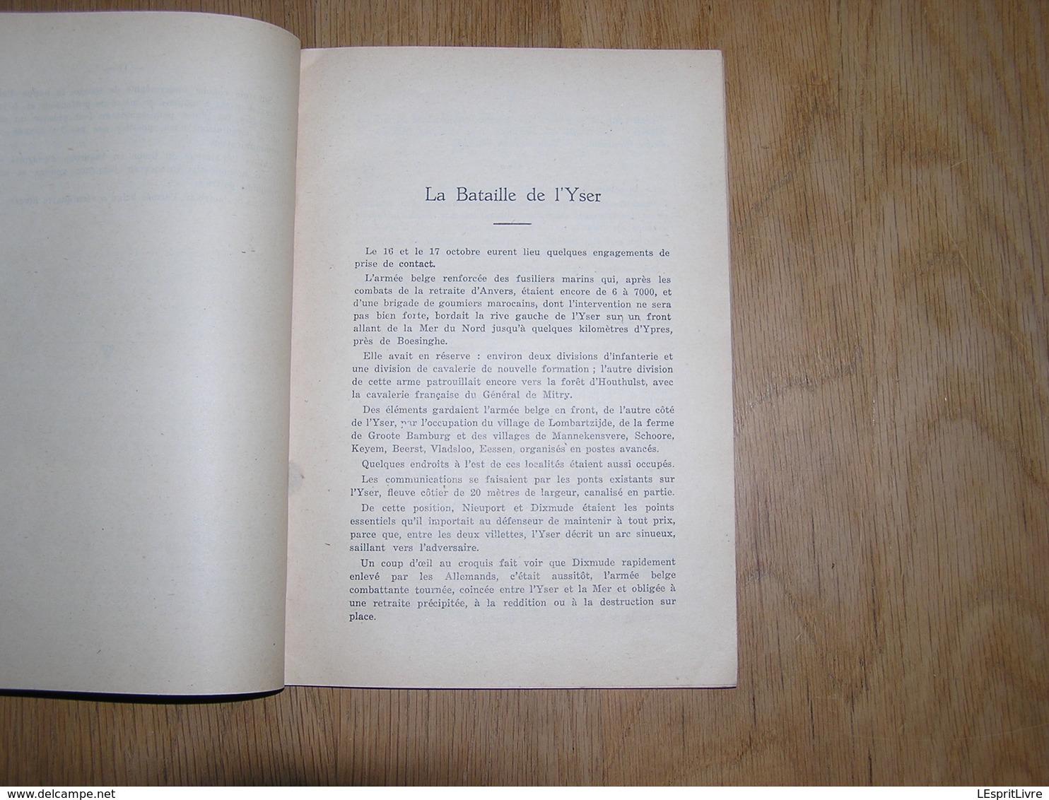 LA GUERRE 1914 1918 EN BELGIQUE Bataille Yser Merckem Gaz Steenstraete Ypres Aviation Littoral Allemand