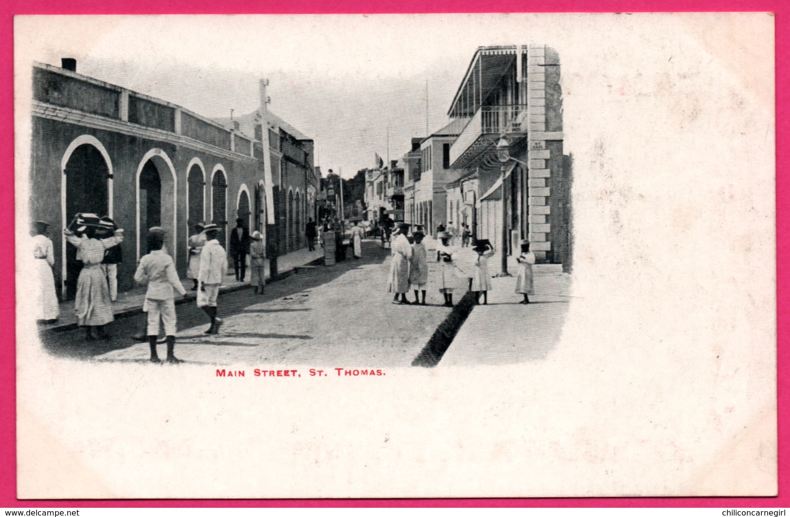 Cpa - Antilles - St Thomas - Main Street - Saint Thomas - Animée - Andere & Zonder Classificatie