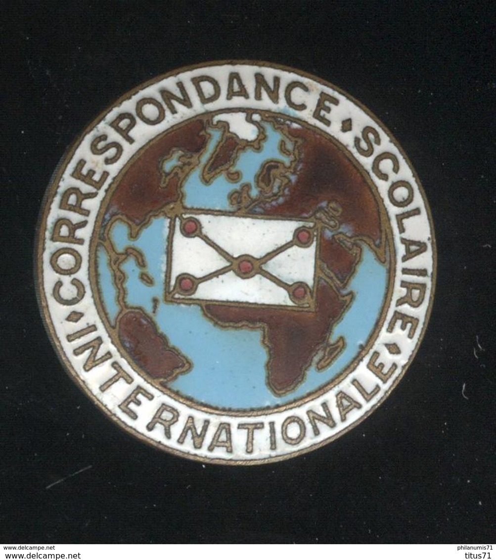 Badge Emaillé Correspondance Scolaire Internationale - Altri & Non Classificati