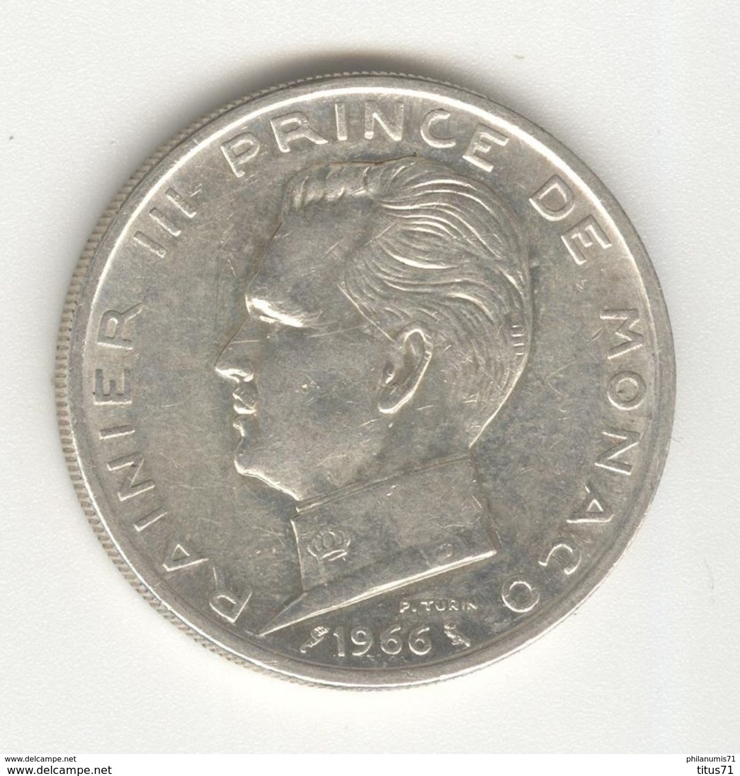 5 Francs Monaco 1966 - SUP ( Lot 2 ) - 1960-2001 Nieuwe Frank