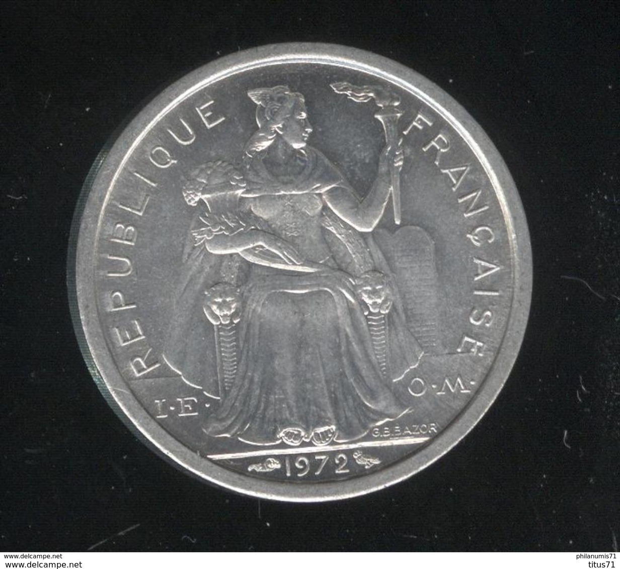 1 Franc Nouvelle Calédonie  1972 - SUP - Nieuw-Caledonië