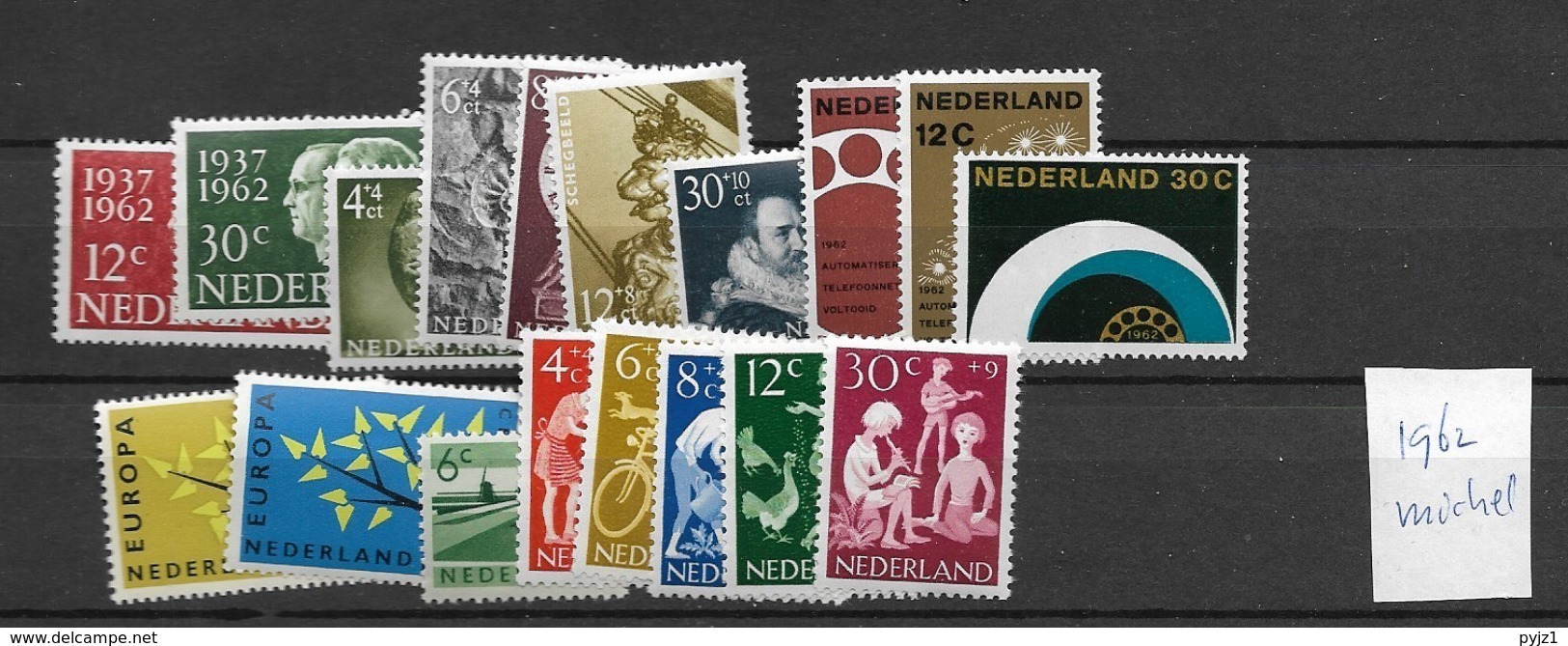 1962 MNH  Netherlands,complete According To Michel Postfris** - Années Complètes