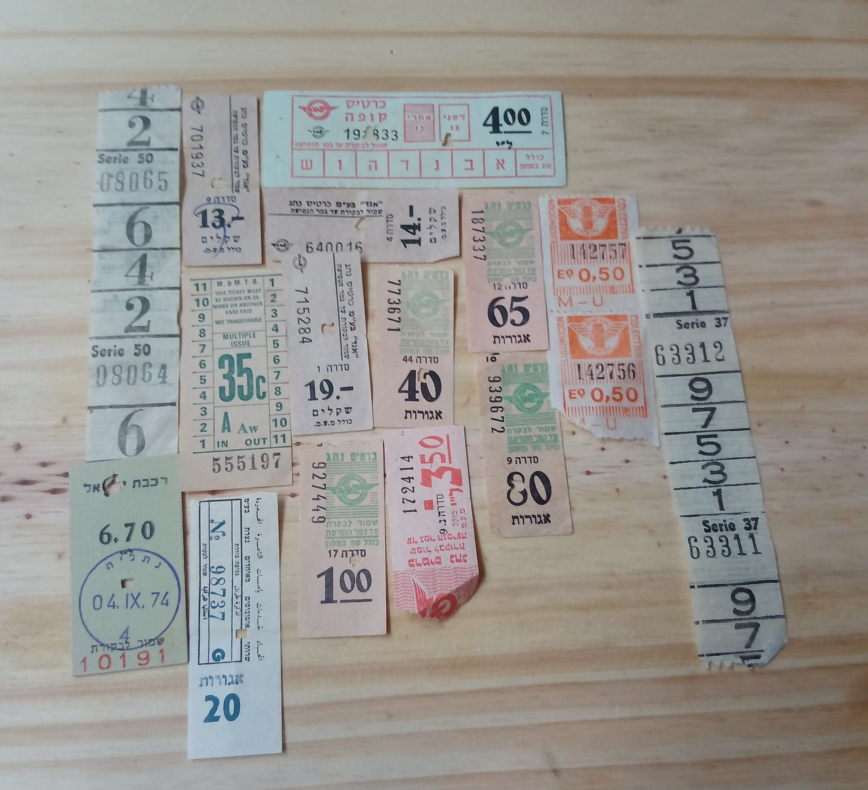 09 LOT OF 15, TICKETS OF BUS, ISRAEL,  AND ODETHS. - Other & Unclassified
