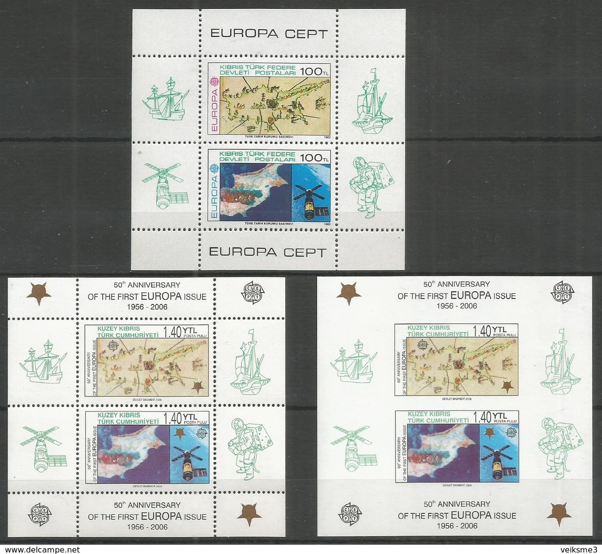 CYPRUS - MNH - Europa-CEPT - Space - 2006 - Perf. + Imperf. - 2006