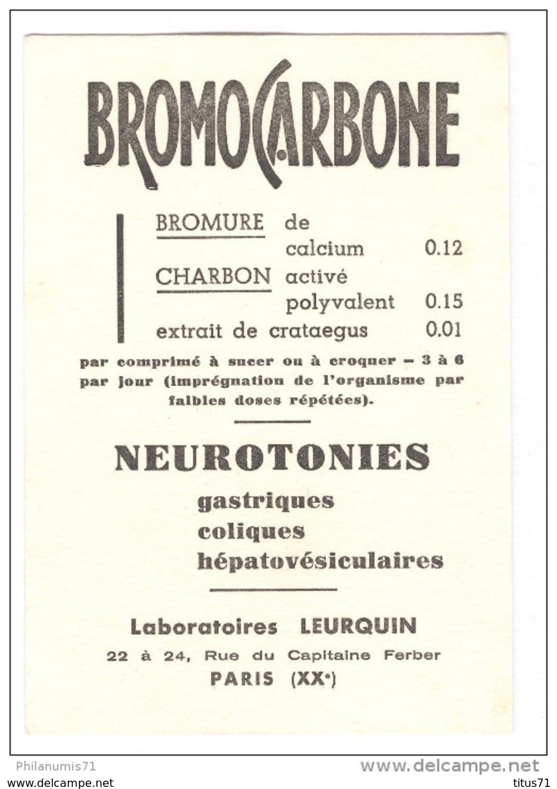 Buvard BromoCarbone - Laboratoire Leurquin - Très Bon état - Produits Pharmaceutiques