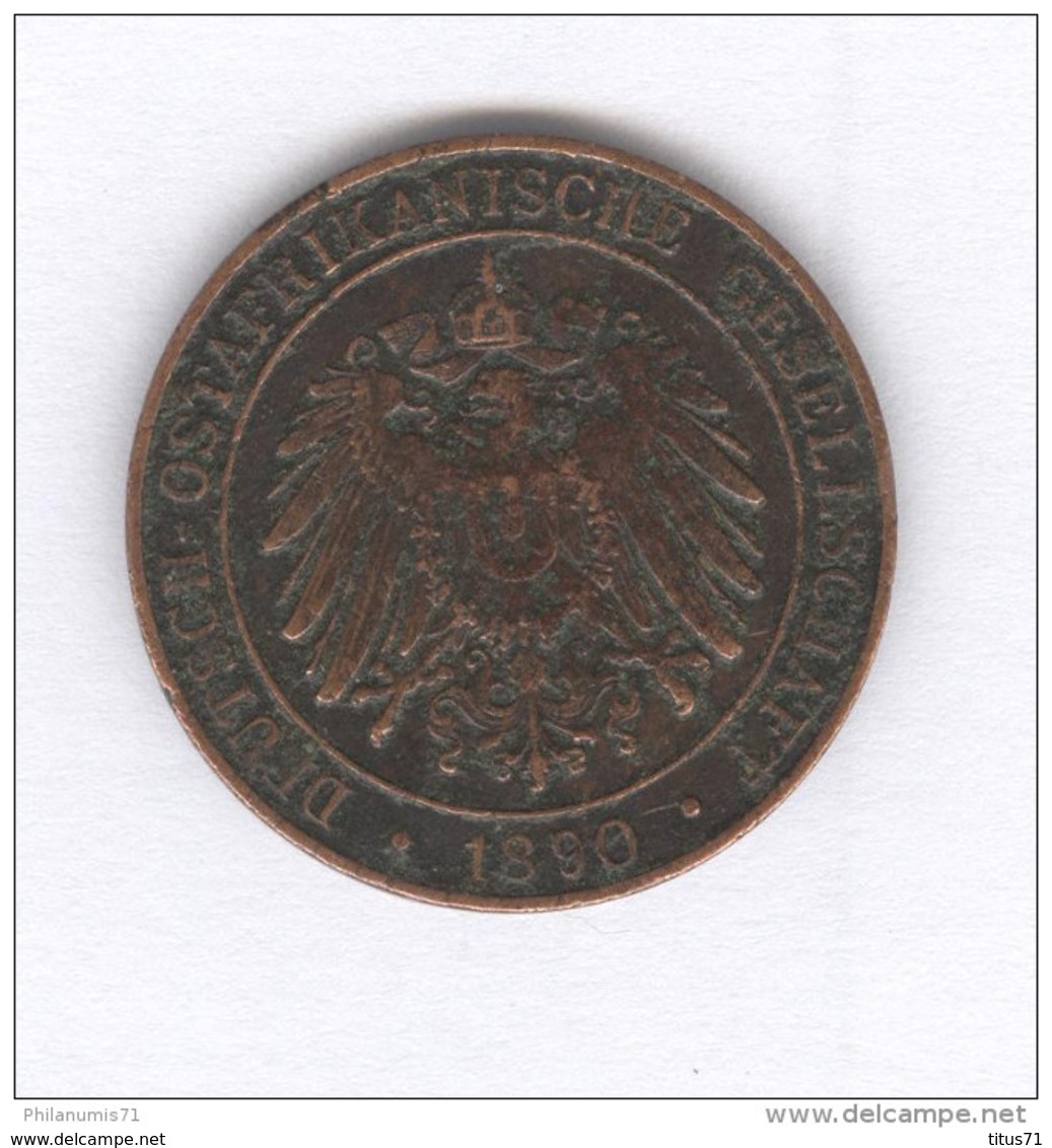 1 Pysa Ostafrikanische 1890 - Wilhelm II - TTB - Deutsch-Ostafrika