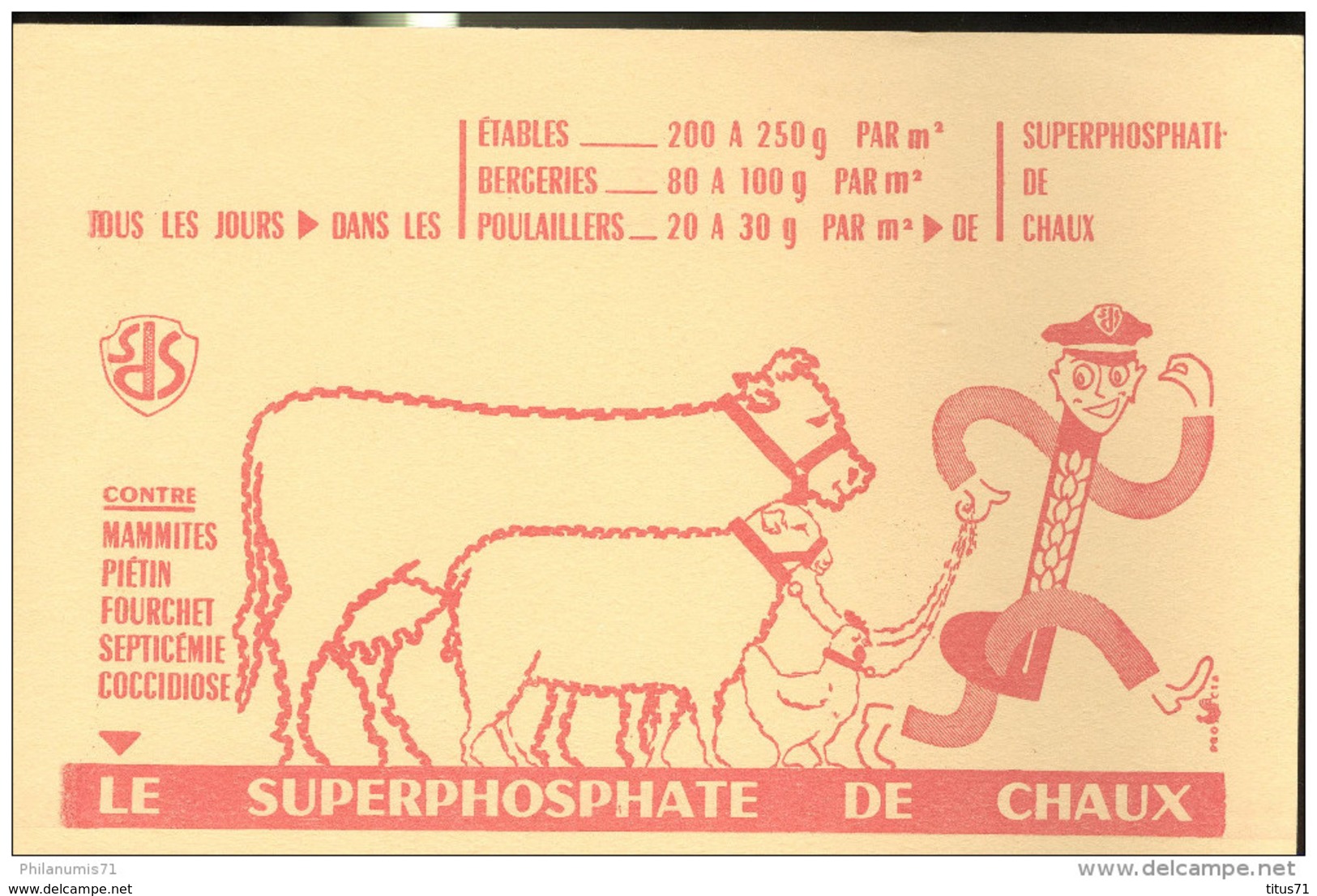 Buvard Superphosphate De Chaux - Très Bon état - Landbouw