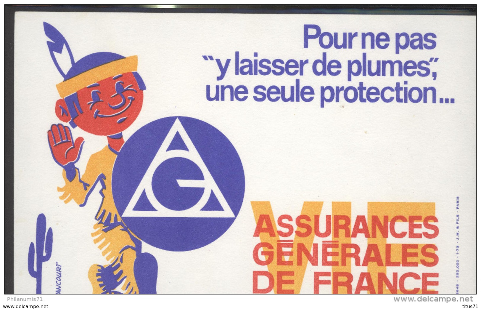 Buvard AGF Assurances Générales De France - Très Bon état - A