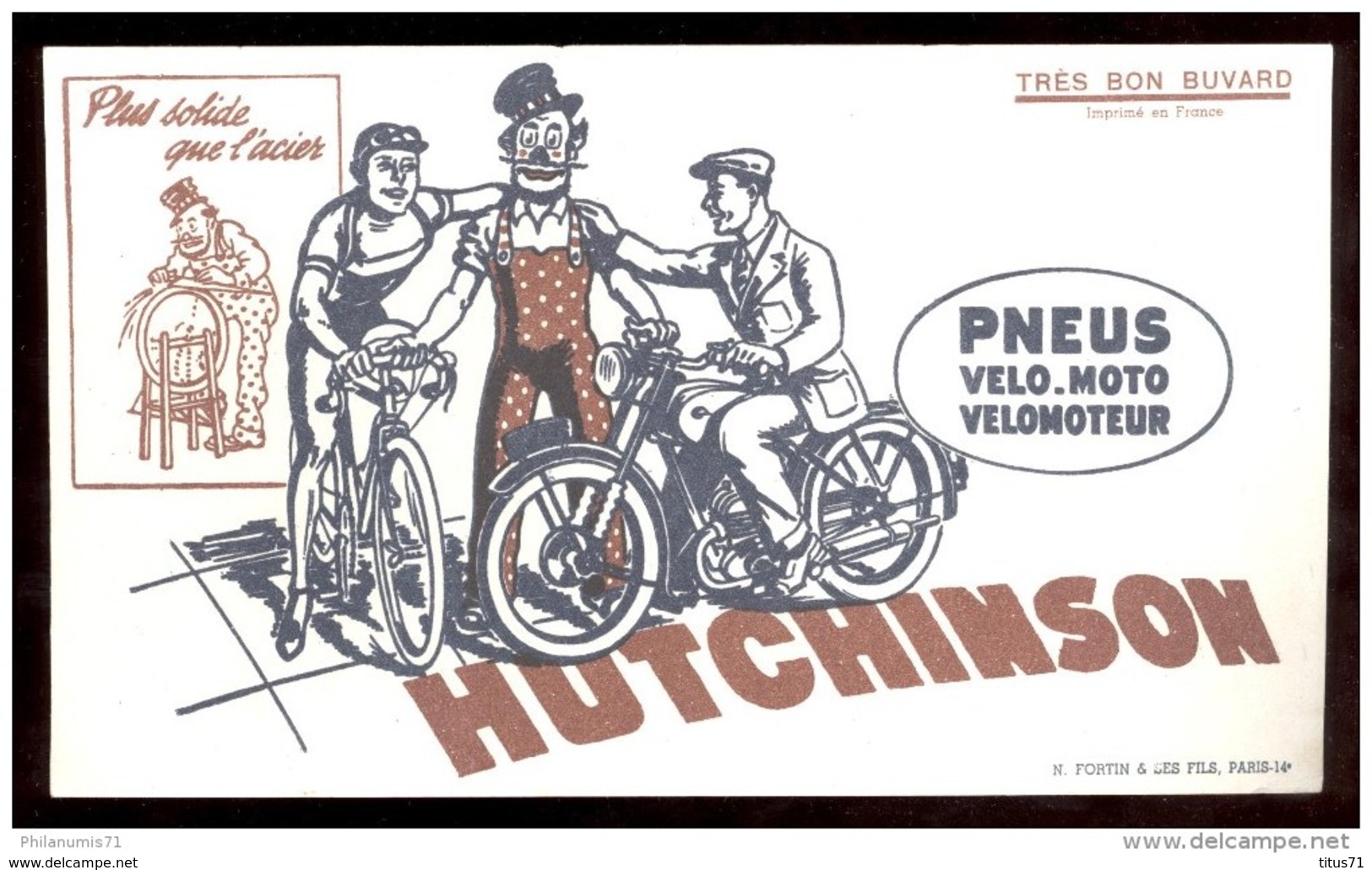 Buvard Hutchinson - 20,9  X 12 Cm - H