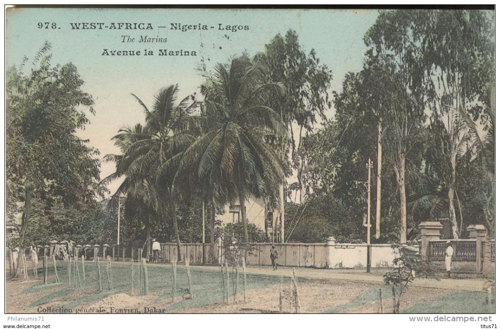 CPA Nigéria Lagos - Avenue De La Marina - Colorisée -  Circulée 1912 - Nigeria