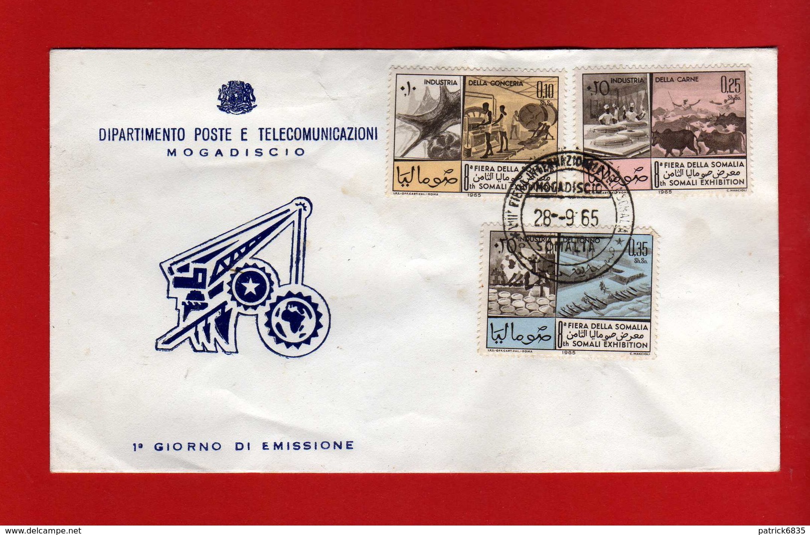 (Riz2) SOMALIA - 1965 FDC. FOIRE INTERNATIONALE. Yvert 39/41. Complète.  Vedi Descrizione - Somalia (1960-...)