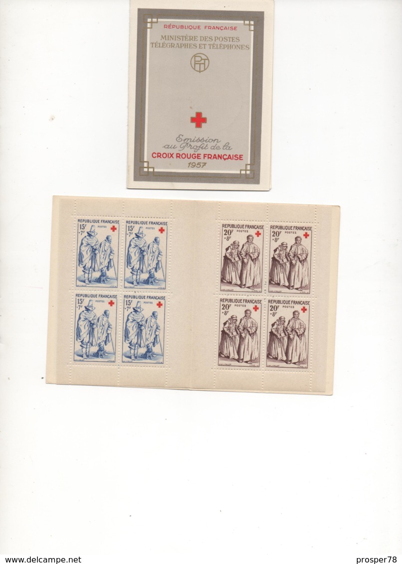 FRANCE. 1957. CARNET NEUF** "CROIX-ROUGE".Thèmes: Arts.Santé.Croix-rouge. - Rode Kruis