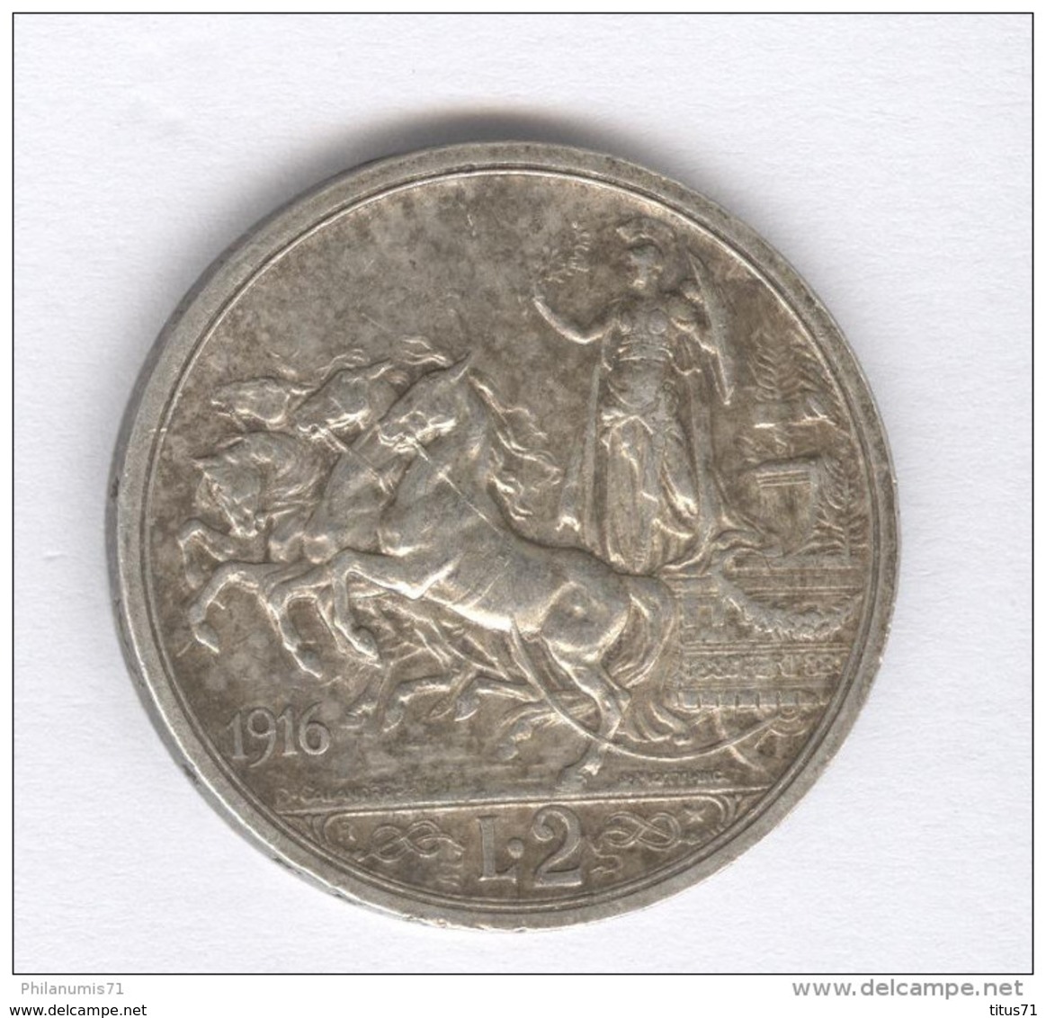 2 Lires Italie / Italia 1916 - Victor Emmanuel III - Argent / Silver - SUP - 1900-1946 : Victor Emmanuel III & Umberto II