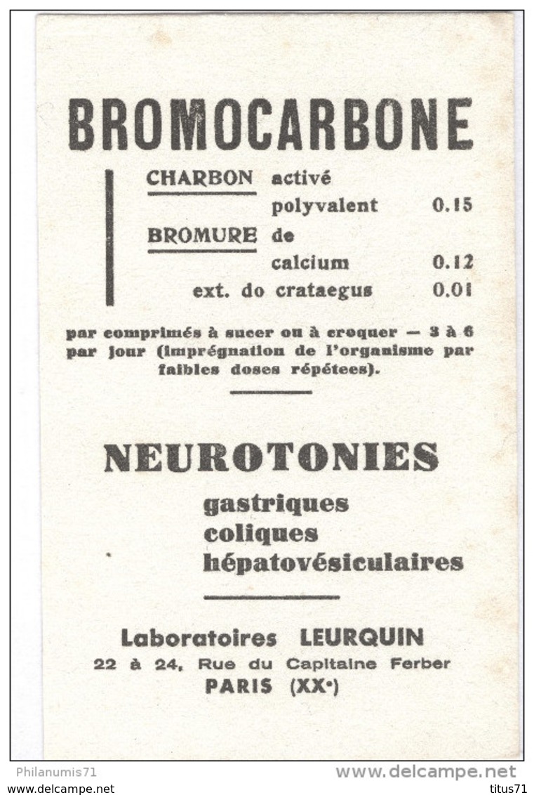 Buvard BromoCarbone - Laboratoire Leurquin - Très Bon état - Produits Pharmaceutiques