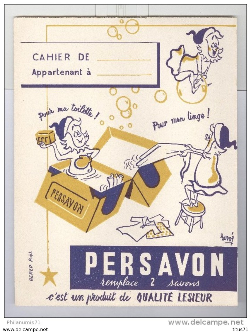 Protège Cahier Persavon - Très Bon état - Produits Ménagers