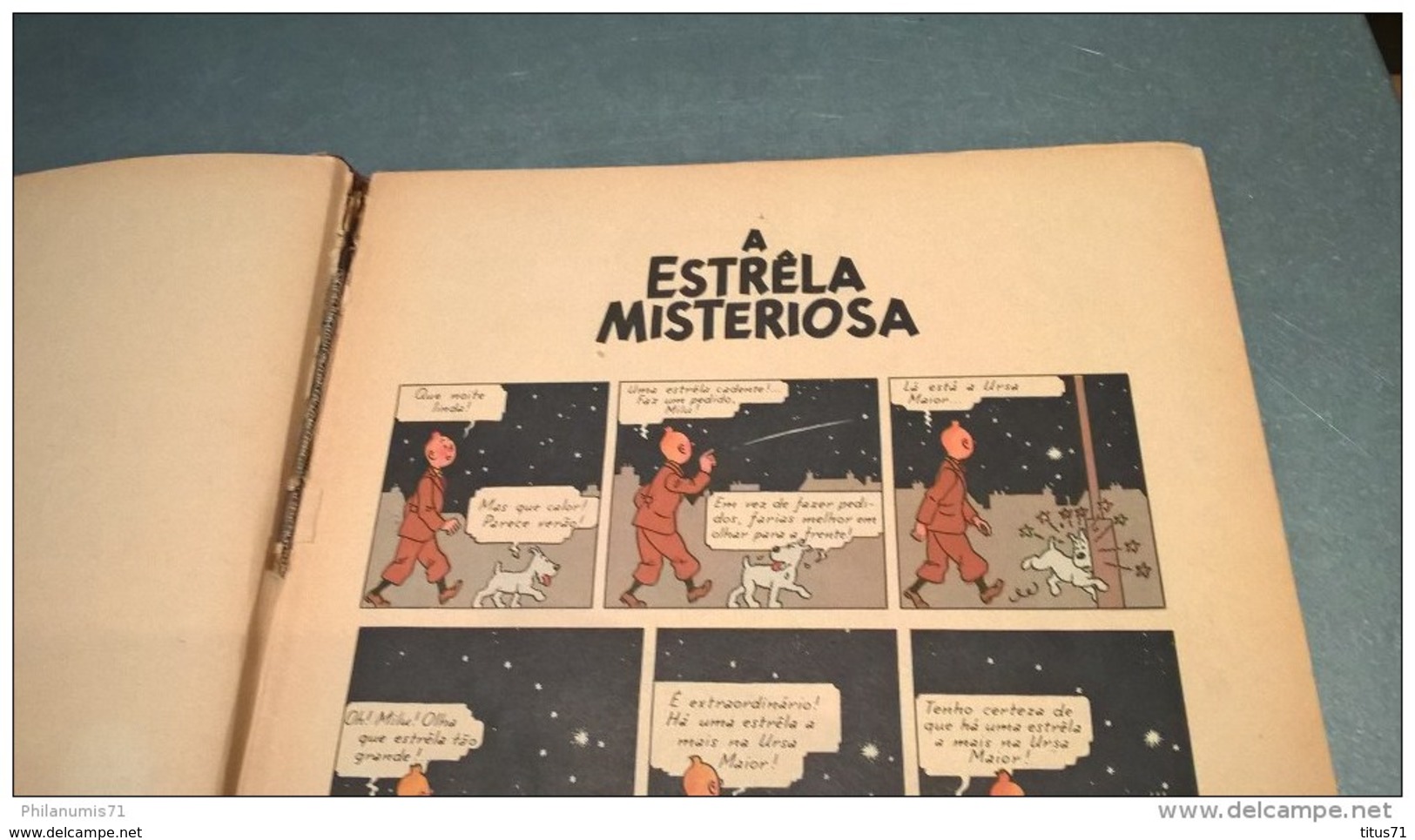 BD Tintin - L'étoile mystérieuse en Portugais - Tintim A Estrêla misteriosa - Flamboyant - circa 1960