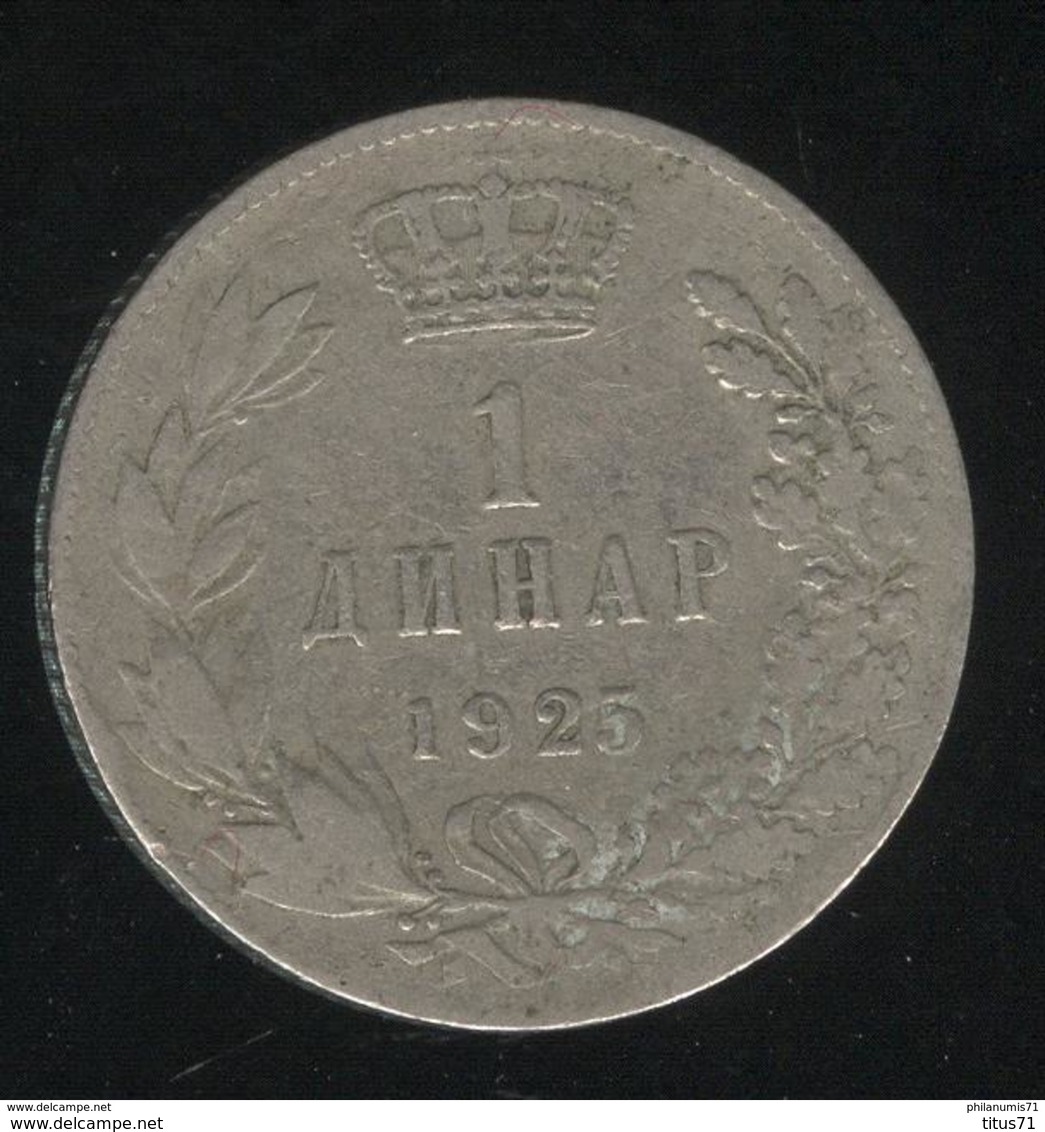 1 Dinar Yougoslavie 1925 TTB - Yugoslavia