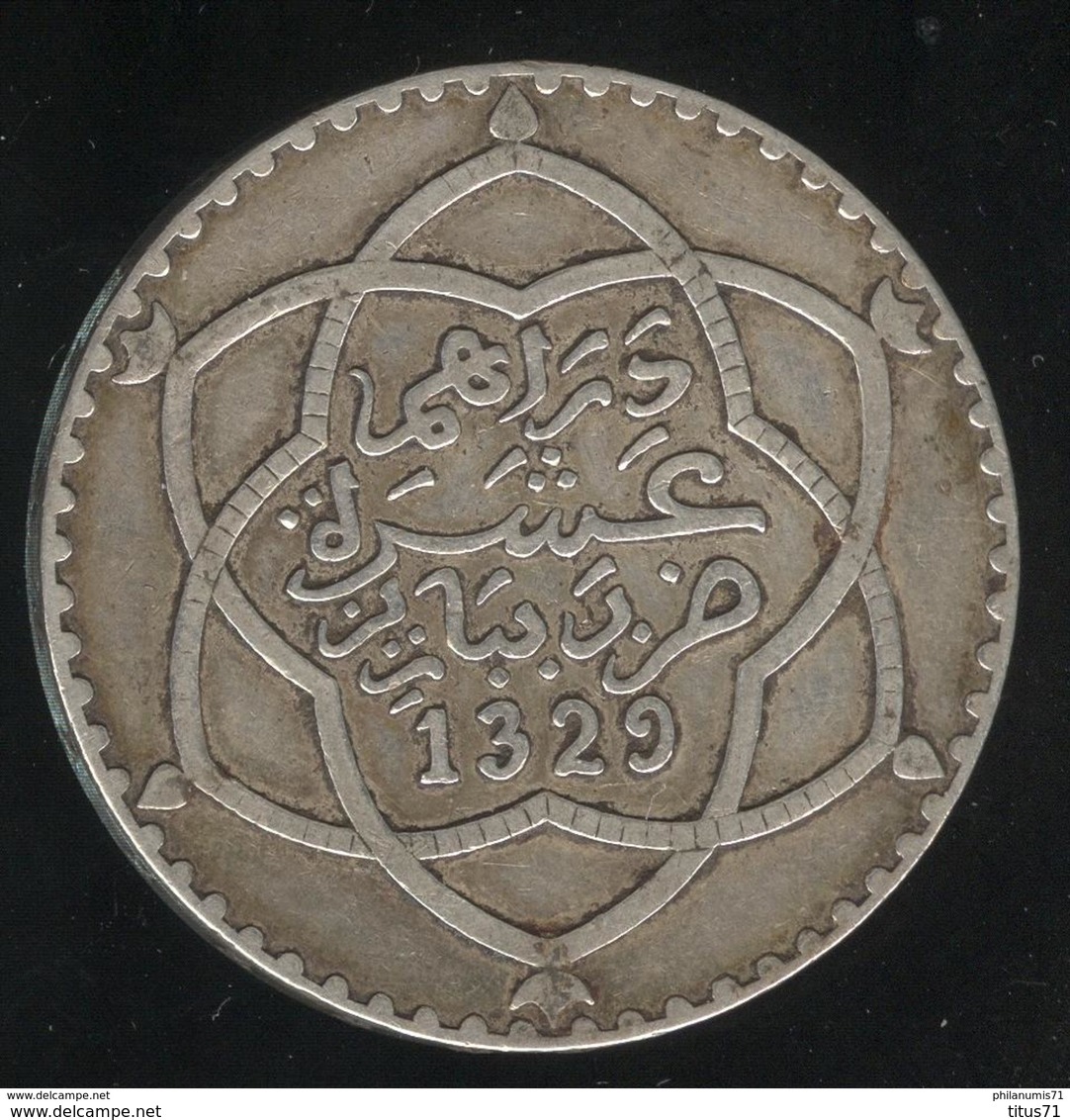 10 Dirhams Maroc 1911 TTB+ - Morocco