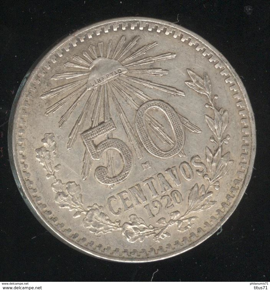 50 Centavos Mexique 1920 TTB - México