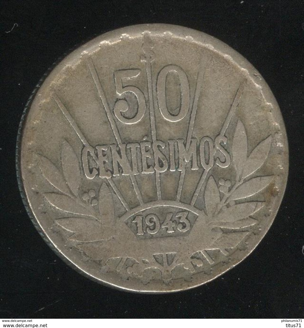 50 Centesimos 1943 Uruguay TB+ - Uruguay